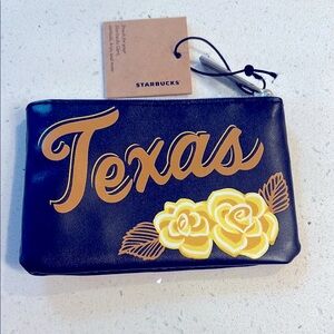 Starbucks Texas Blue and Yellow Pouch Card Holder
